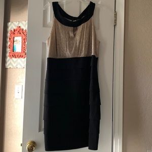 Black and gold dress